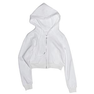 เสื้อฮู้ดผ้าฝ้ายมีซิปดีไซน์ใหม่,เสื้อฮู้ดสตรีทผ้าฟรีซชุดออกกำลังกายสำหรับครอปขายส่ง - Product Image 3