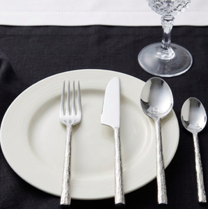 Hand Forged Stainless Steel Cutlery <b>Set</b> Flatware Dishwashwer Safe Rustic Design Luxury Elegant table Setting <b>DInnerware</b> - Product Image 2