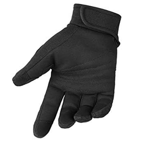 Gants de course à doigts entiers respirants en nylon antidérapants compatibles avec les écrans tactiles, unisexes, fermeture auto-agrippante, noirs - Product Image 3