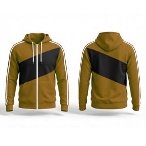 Sweat-shirt à capuche zippé intégral en molleton épais, pour hommes, femmes et jeunes, veste de sport pour l'entraînement - Product Image 3