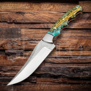 Custom Handmade Full Tang Hunter Camping <b>Knife</b> Pinecone Handle D2 Steel Utility OEM EDC <b>Knife</b> with Leather Sheath - Product Image 5