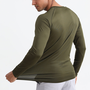 Camiseta de Pesca de Manga Larga de Primera Calidad, Ligera, UPF50+, de Secado Rápido, Transpirable, de Algodón y Bambú, Cuello Redondo, Lisa, para Hombre - Product Image 2