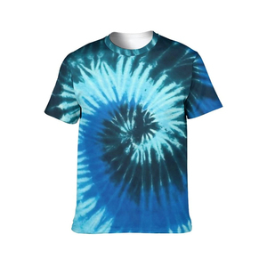 Camisetas Personalizadas para Hombre con Cuello Redondo y Tie Dye, con Logotipo, 100% Algodón, Alta Calidad, Transpirables, Manga Corta, Venta al Por Mayor, Ropa Casual de Verano - Product Image 3