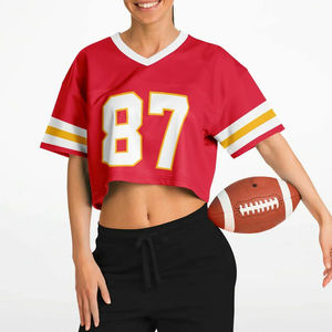 Camisetas de Fútbol Americano Universitario para Mujer - 100% Poliéster con Protección UV, Nombre del Equipo Personalizado, Camiseta de Fútbol Americano Más Popular - Product Image 3