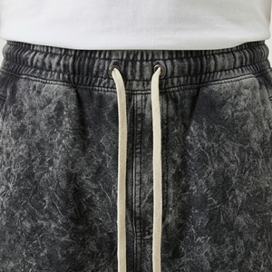 Shorts pour hommes délavés à l'acide en toile polyester/coton, avec logo personnalisé, cordon de serrage, pour l'été, décontractés, couleur unie, séchage rapide, respirants, OEM - Product Image 6