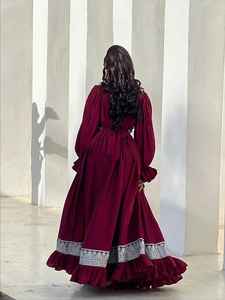 ชุดเดรสลูกไม้สไตล์อัฟกันคูชีสุดฮิต งานแฮนด์เมดแบบดั้งเดิม สะท้อนวัฒนธรรมอัฟกานิสถาน ความยาวระดับเข่า ทรงเอไลน์ เหมาะสำหรับงานแต่งงาน - Product Image 4