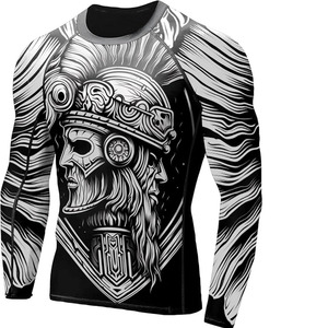 Camiseta de Compresión de Manga Larga con Protección UV, Fabricada con Spandex/Poliéster, Impresión Digital OEM, Duradera y Transpirable, para Ropa Deportiva - Product Image 5