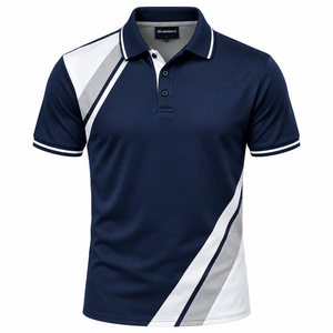 Camiseta de Manga Corta Tejida Transpirable de Secado Rápido, Color Sólido, Informal para Hombre, para el Verano, con Logotipo Personalizado - Product Image 1