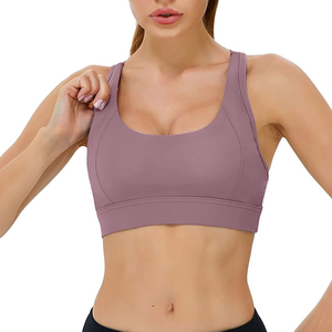New Style Women's Plus Size Yoga Sports Bra Backless Crop Top Breathable Reversible Eco-Friendly High Support Shockproof Front - Product Image 1