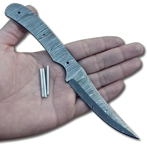 Cuchillo de Caza Burraq Ecommerce, Hecho a Mano, de Acero de Damasco, Hoja Lisa, Multifuncional, con Patrón de Gota de Lluvia, 7.5 Pulgadas, ODM/OEM, DIY - Product Image 6