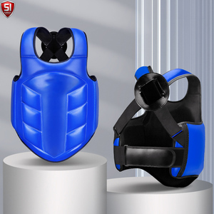 Boxtraining Brustschutz Verstellbare Kampfsport-Schutzweste Ledergefüttert Umweltfreundlich Atmungsaktiv für Taekwondo Karate Übungen - Product Image 3