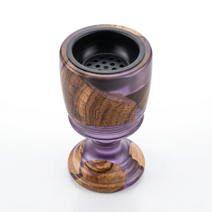 Brûleur d'encens en bois fait main, diffuseur aromatique, finition bois de santal violet, utilisation toute saison - Product Image 1