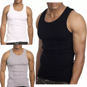 T-shirts sans manches pour hommes de qualité supérieure, coton et polyester, prix de gros, prix abordable, lavables - Product Image 4