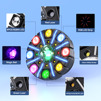 Projecteur DJ à tête mobile 150W à 8 bras, télécommande, effet faisceau LED, DMX512, éclairage rotatif pour mariage, fête, scène, club