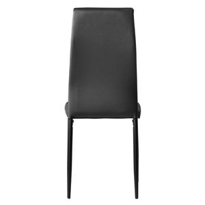 Set di 6 Eleganti Sedie da Pranzo Nere con Schienale Alto e Texture a Strisce, Codice di Ricambio Assemblato BSTWCEZKMG - Product Image 3