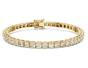 Pulsera de Diamantes Redondos con Corte Brillante, Clásica para Mujer, Diamantes Cultivados en Laboratorio - Product Image 1