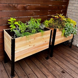 Wooden Planter Box Raised Garden Bed for <b>Plants</b> and Flowers Durable Eco-Friendly Indoor/Outdoor Garden Planter <b>Pot</b> Farmhouse - Product Image 4