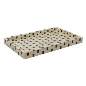 Bandeja de incrustaciones de hueso rectangular FloraBloom | Bandejas para servir con artesanías florales intrincadas para una decoración elegante del hogar y regalos artísticos - Product Image 3