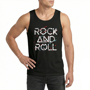 Camiseta sin Mangas con Estampado Gráfico Sublimado Personalizable para Hombre, Estilo Casual Urbano, Precio al por Mayor - Product Image 1
