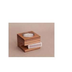 Portavelas de madera moderno con caja para guardar fósforos, para bodas, eventos festivos, fiestas, mini soporte para velas para el hogar, restaurante, mesa - Product Image 5