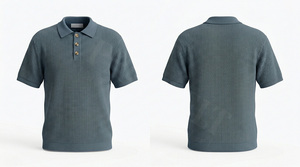 Polo de Punto con Diseño de Waffle en Oferta, Elegante y Casual para Hombre, con Detalle de Botones y Ajuste Suave y Cómodo - Product Image 2