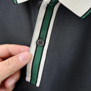 Camisa de Manga Corta para Hombre de Alta Calidad, Transpirable, de Algodón, con Cuello y Botones, Diseño Sólido o Estampado, Ropa Casual de Negocios - Product Image 6