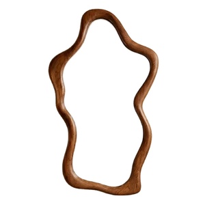 Classic Fusion Resin Wood Wall Mirror Decorative Handmade Frame Mirror for Modern and Traditional Home Decor - Product Image 1