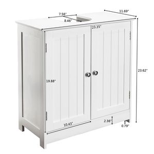 Mobile Lavabo Quadrato Moderno di Lusso in MDF Bianco con Finitura Verniciata - Product Image 2