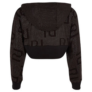 Sudaderas con capucha para mujer, manga larga, con cremallera, estilo crop top, informales, básicas, personalizadas según tu marca. - Product Image 5