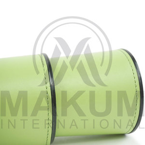 High Quality Green Leather <b>Dice</b> Cup with Same Color Inside and Custom logo - Product Image 5