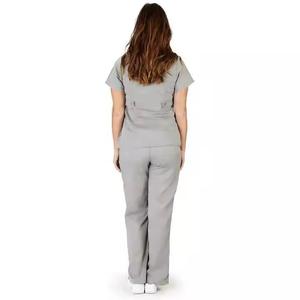 Uniformes Médicos Personalizados de Color Sólido para Hospital, Uniformes de Enfermería para Mujer, Uniformes Médicos al por Mayor - Product Image 4