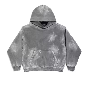 Sudadera con Capucha Oversize para Hombre, Estilo Tie-Dye, Corte Regular, Felpa Francesa de Algodón, Informal, Estilo Otoñal - Product Image 2
