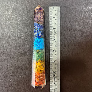 Tour de cristal d'orgone naturel poli de haute qualité, baguette de pierres précieuses 7 chakras, générateur d'énergie d'amour et de guérison, pour la méditation et la maison - Product Image 3