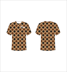 T-shirt à manches courtes pour homme à pois, imprimé par sublimation, respirant, coupe classique, col rond, vêtement décontracté - Product Image 1