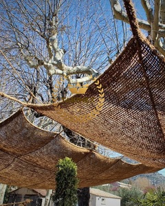 Parasol de fibra de coco, red cuadrada, vela de sombra de coco, toldo de vela a prueba de viento, sombrilla rectangular Anti-UV para acampar, jardín, Patio, piscina - Product Image 2