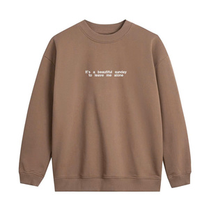 High-End Unisex Long 100% Cotton Lined Sweater with <b>Crystal</b> | 320GSM | <b>Animal</b> Print Front Logo | Spring Collection ODM - Product Image 6