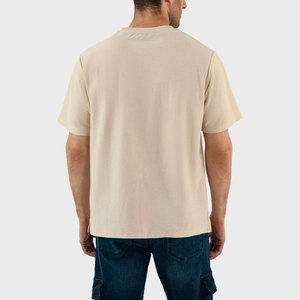 เสื้อยืดคุณภาพสูงขายส่ง 100% ผ้าฝ้าย สำหรับผู้ชาย เสื้อยืดเรียบๆ สั่งพิมพ์ลาย DTG ได้ เสื้อยืดโอเวอร์ไซส์ สีพื้น - Product Image 6