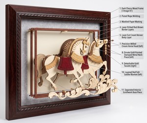 Caja de Almacenamiento de Pared Multifuncional Moderna de 5 Capas con Chapa de Madera Natural Premium para Sala de Estar, Almacenamiento de Joyas, Decoración de Pared - Product Image 4