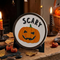 Kit de fabrication de décorations en ciment pour Halloween, comprend des crayons de couleur pour la coloration, un cadeau parfait pour la famille