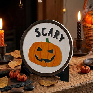 <b>DIY</b> Halloween Concrete Craft <b>Kit</b> - Spooky Pumpkin Coaster Making Set for Family Craft Night - Creative Holiday Decoration Gift - Product Image 1