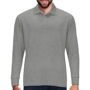 <b>Mens</b> Premium <b>Long</b> <b>Sleeve</b> <b>Polo</b> <b>Shirt</b> Business Casual Apparel Wholesale Manufacturer - Product Image 2