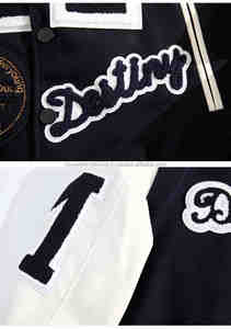 Chaqueta Bomber de Béisbol Urbana Hip Hop de Alta Calidad y Transpirable para Mujer 2026 con Parches de Chenilla, Chaqueta Varsity Unisex - Product Image 6