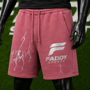 Shorts en molleton de coton French Terry pour homme, de haute qualité, personnalisés, style streetwear, délavés à l'acide, vintage, coupe oversize, avec impression en relief, grammage lourd - Product Image 6