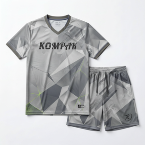 Ensemble Maillot et Short de Volleyball Personnalisé en Obsidienne Camouflage Numérique, Vêtements de Sport à Séchage Rapide par Sublimation pour Équipes, OEM, Vente en Gros - Product Image 1