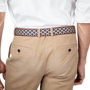 Custom Embroidered <b>Leather</b> Polo Belt <b>Bags</b> & Cases Premium Full Grain Cowhide Hand <b>Woven</b> Unisex Equestrian Belt OEM LBP-0032 - Product Image 4
