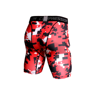 Men's Black Red Compression Shorts Elastic Waist Casual Knitted Breathable <b>Mid</b> Length Quick Dry Cotton Pockets - Product Image 3