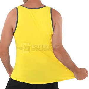 Camiseta sin mangas transpirable para hombre de marca privada al por mayor, la más vendida para gimnasio. - Product Image 3