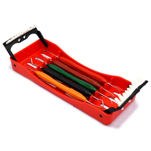 Kit d'instruments dentaires pour composites Bone Bridge, 5 pièces, manuels, avec poignée en silicone LM, cassette, meilleur détartreur, certifié CE, BBI-596 - Product Image 3