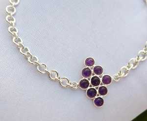 Handmade Sterling Silver Amethyst Gemstone Bracelet 7 5 Inch Elegant Jewelry Gift For Women Healing Crystal - Product Image 4