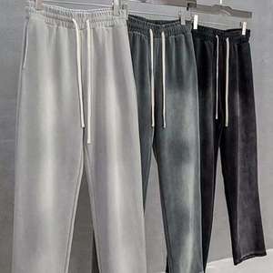 Pantalones Deportivos de Felpa de Algodón con Lavado Vintage Personalizados para Hombre, Fabricante OEM de Marca Privada Premium - Product Image 5